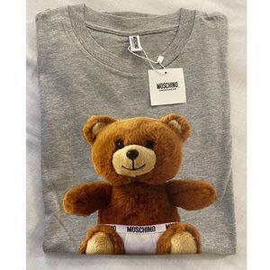 Moschino Teddy Bear Sweatshirt - Gray - New With Tag - MSRP $267 - Size S, XS,